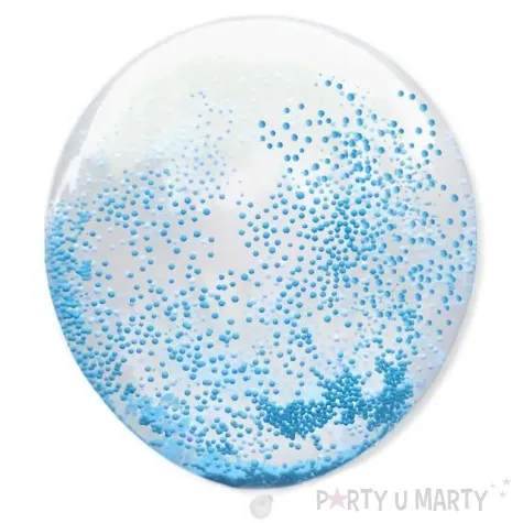 balon piankowe kuleczki niebieskie transparentny dekoracjepolska 12 5 szt