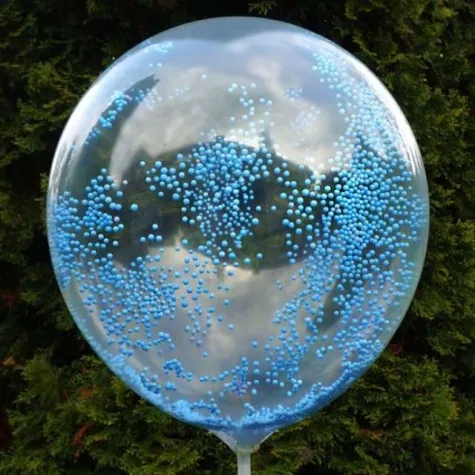 balon piankowe kuleczki niebieskie transparentny dekoracjepolska 12 5 szt
