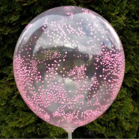 balon piankowe kuleczki rozowe jasne transparentny dekoracjepolska 12 5 szt
