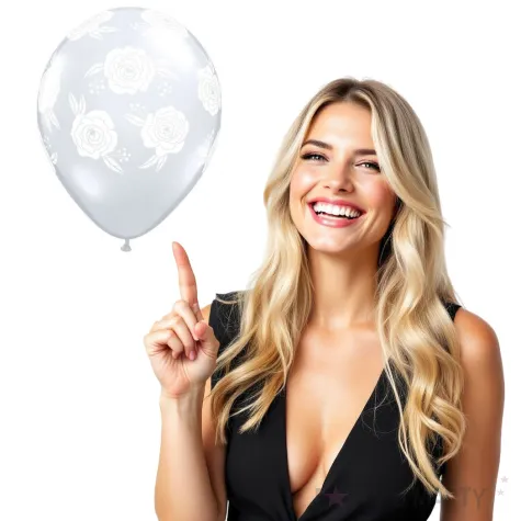 balon roza transparentny qualatex 25 szt