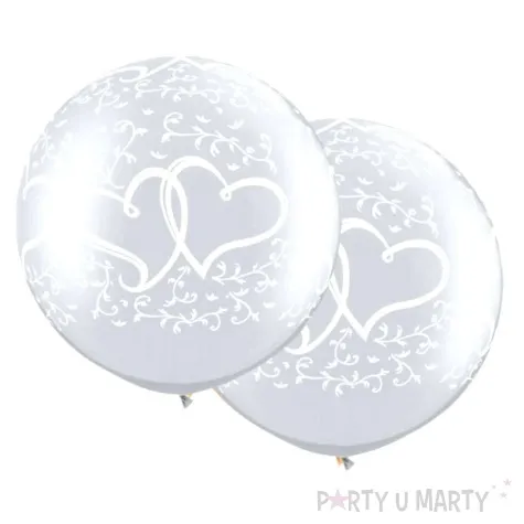 balon serca i pnacza transparentne qualatex 30 2 szt