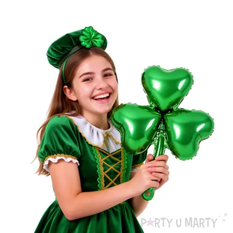 balon w ksztalcie koniczynki na dzien patryka zielona i trzylistna