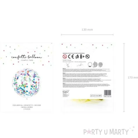 balon z konfetti gigant mix partydeco 39