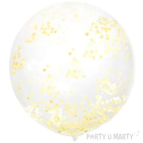 balon z konfetti gigant zlote dekoracjepolska 36
