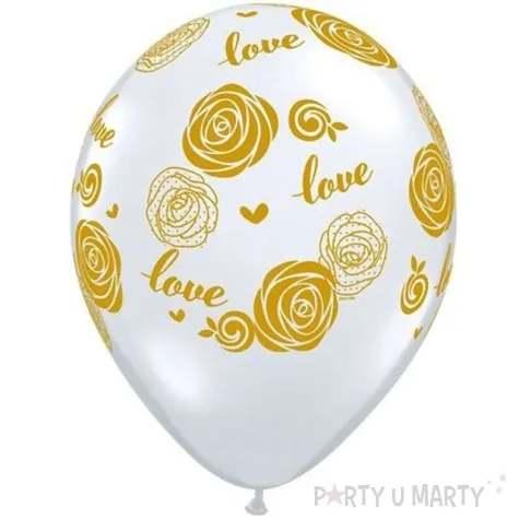 balon zlote roze transparentne qualatex 11 25 szt