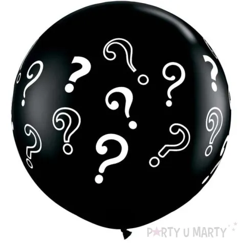 balon znaki zapytania czarne qualatex 36 cali 2 szt
