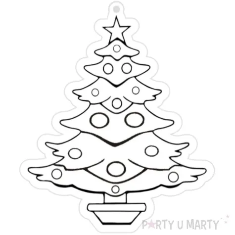 balonik mini kolorowanka choinka foliowy arpex