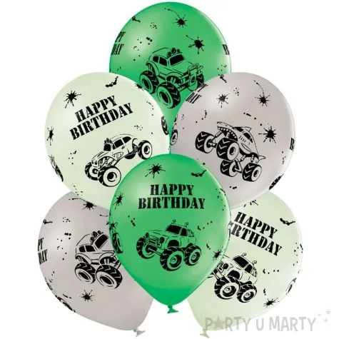 balont d11 happy birthday monster truck mix belbal 12 6 szt