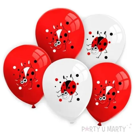 balony 10 biedronki pastel mix belbal 5 szt