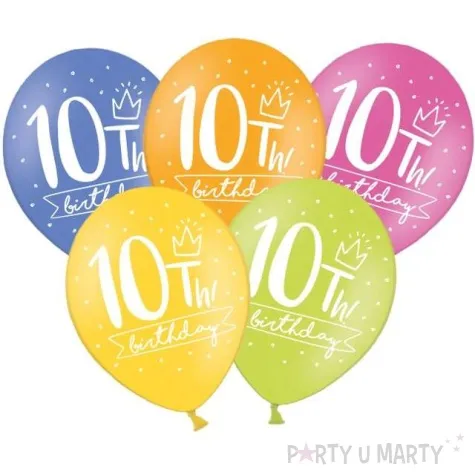 balony 10 my 10th birthday mix 12 strong 50 szt
