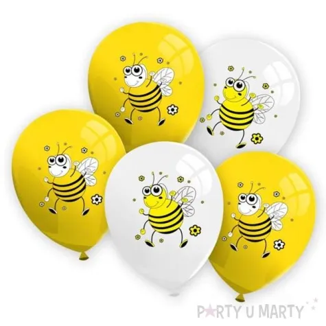 balony 10 pszczolki pastel mix belbal 5 szt