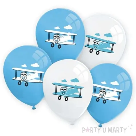 balony 10 samolociki pastel mix belbal 5 szt