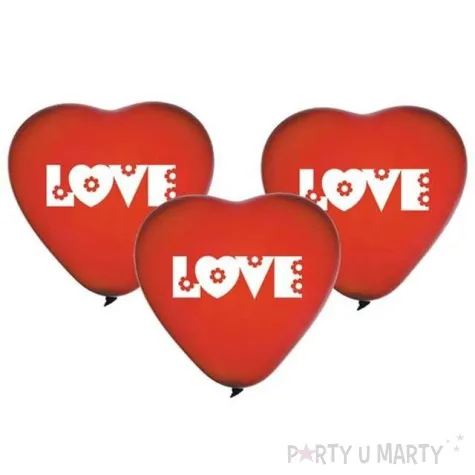 balony 10 serca gemar czerwone love 5 szt
