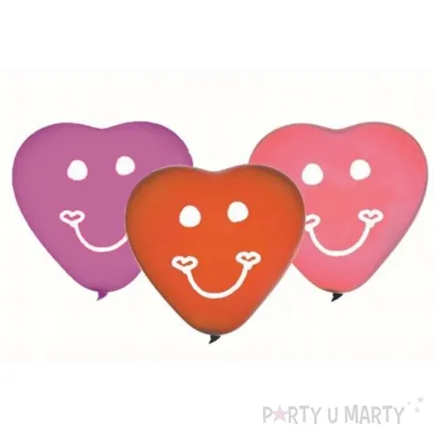 balony 10 serca gemar mix usmiechy 5 szt