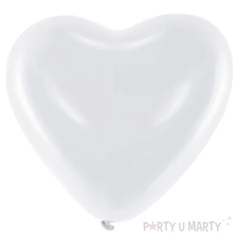 balony 10 serca globos pastel biale 100 szt