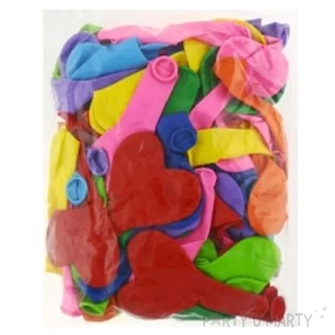 balony 10 serca pastel mix 100 szt