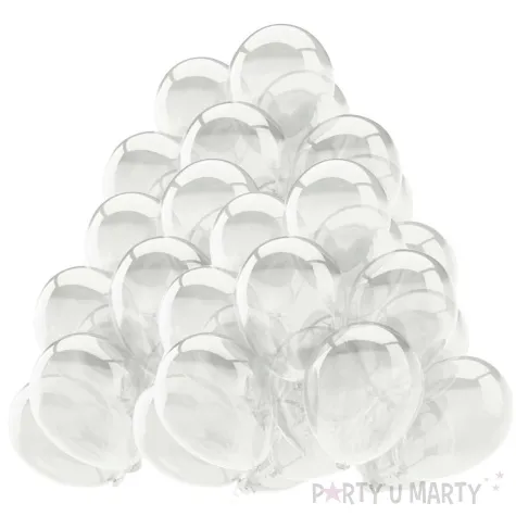 balony 10c crystal transparentny partydeco 9 100 szt