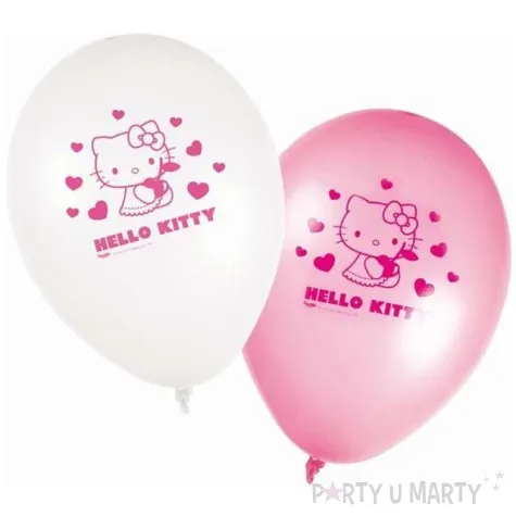 balony 11 hello kitty procos white pink 8 szt