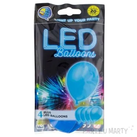 balony 11 led niebieskie 4 szt