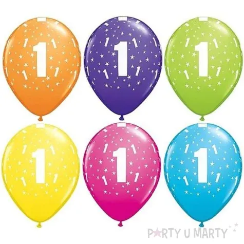 balony 11 liczba 1 qualatex pastel mix tropik 6 szt