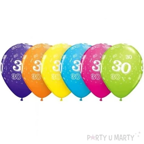 balony 11 liczba 30 qualatex pastel mix tropik 25 szt