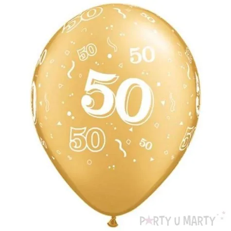 balony 11 liczba 50 qualatex metalik gold 25 szt