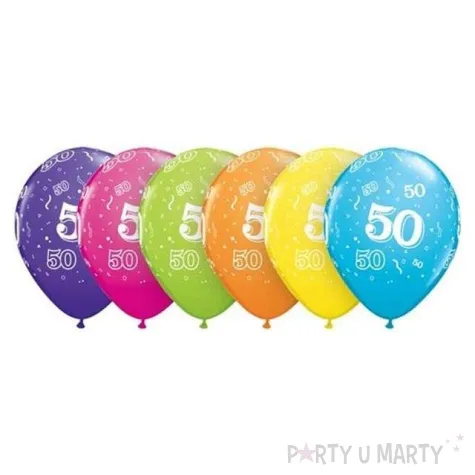 balony 11 liczba 50 qualatex mix tropikalny 6 szt