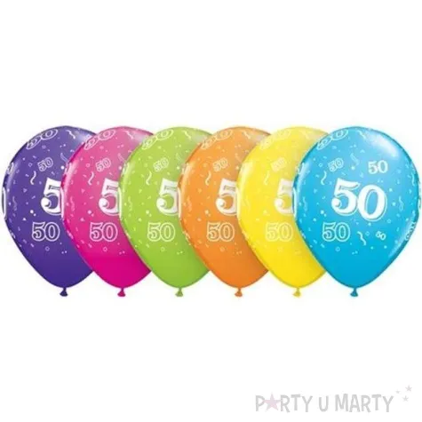 balony 11 liczba 50 qualatex pastel mix tropik 25 szt