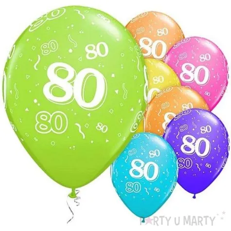 balony 11 liczba 80 qualatex pastel mix tropik 6 szt