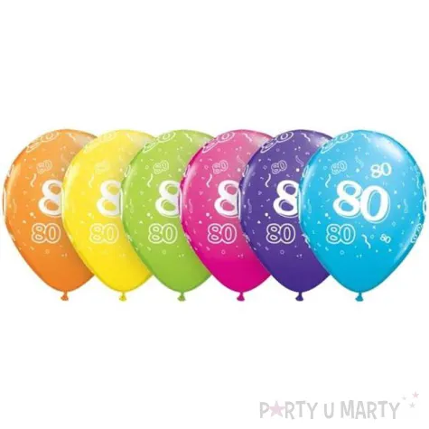 balony 11 liczba 80 qualatex pastel mix tropik 6 szt