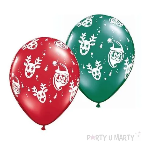balony 11 santa rudolph pastel mix 25 szt