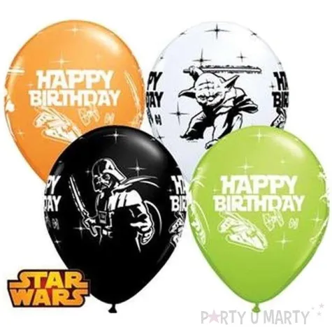 balony 11 star wars happy birthday pastel mix 25 szt