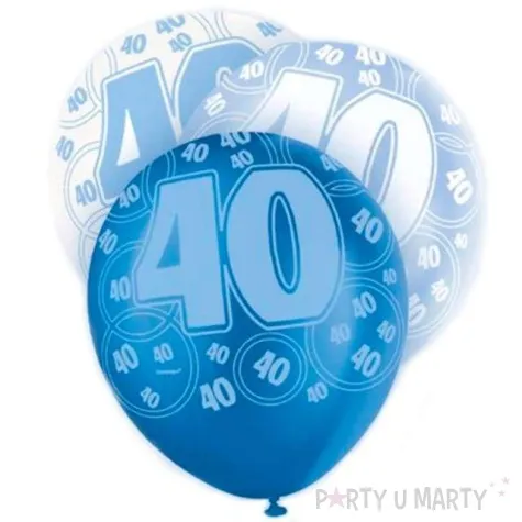 balony 12 40 blue unique pastel mix 6 szt