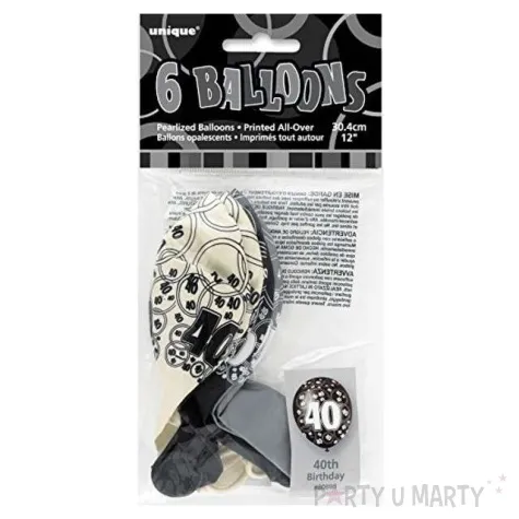 balony 12 40 silver unique pastel mix 6 szt