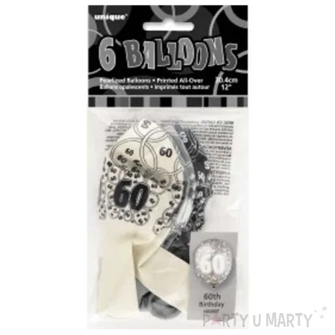 balony 12 60 silver unique pastel mix 6 szt