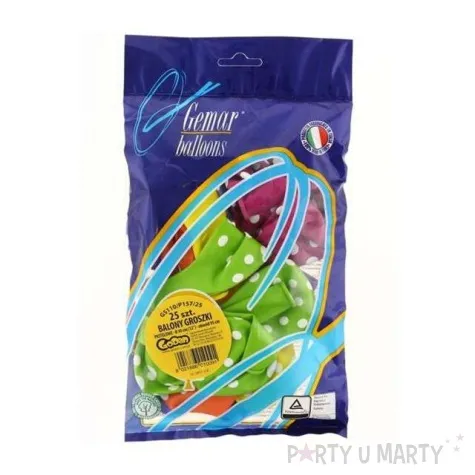 balony 12 grochy mix 25 szt