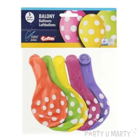 balony 12 grochy mix 5 szt
