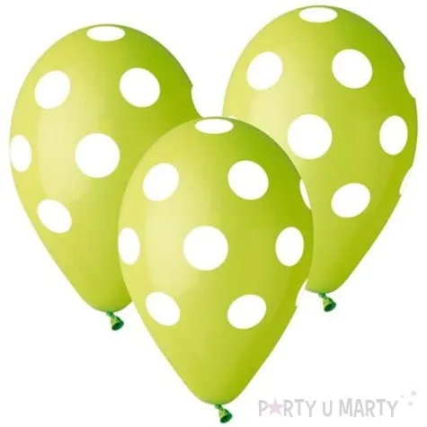 balony 12 grochy zielone 25 szt