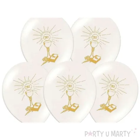 balony 12 i komunia sw belbal white 1 szt