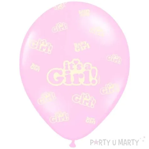 balony 12 its a girl strong rozowe 50 szt