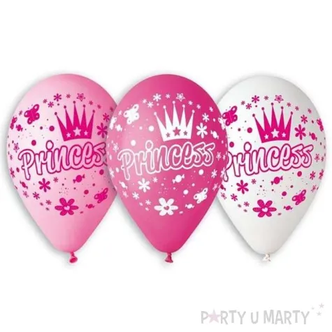 balony 12 ksiezniczki gemar mix pink 25 szt