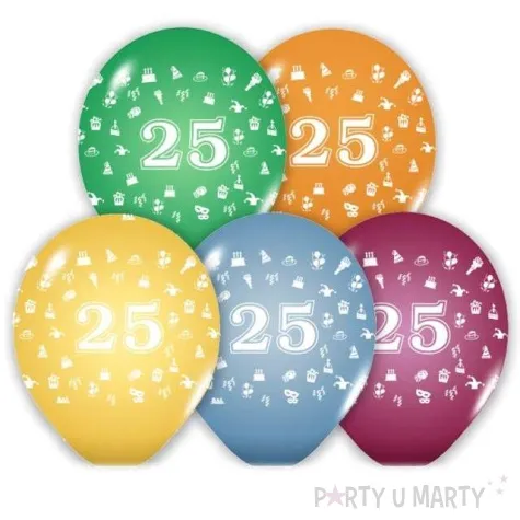 balony 12 liczba 25 belbal pastel mix 5 szt