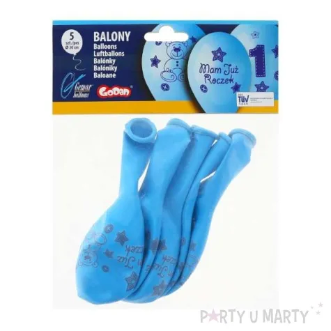 balony 12 mam juz roczek niebieskie gemar 5 szt