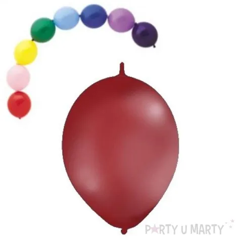 balony 12 metalik z lacznikiem globos burgund 100 szt