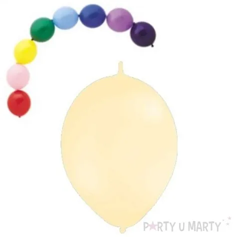 balony 12 metalik z lacznikiem globos ivory 100 szt