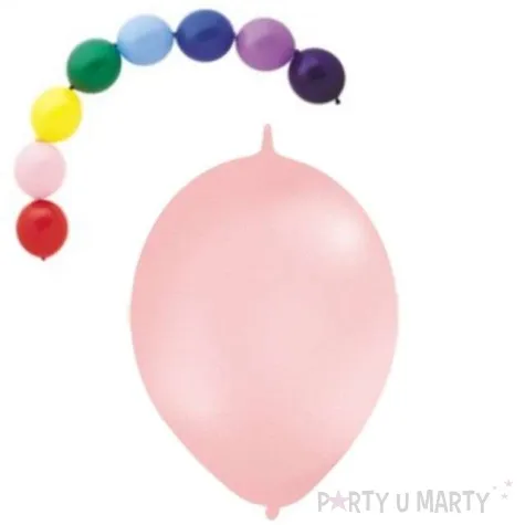 balony 12 metalik z lacznikiem globos rozowe 100 szt