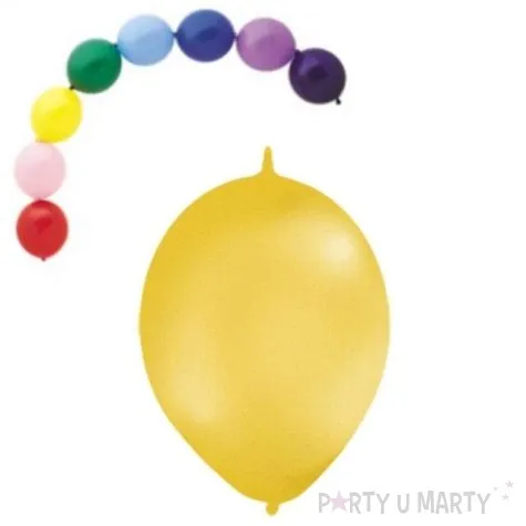 balony 12 metalik z lacznikiem globos zlote 100 szt