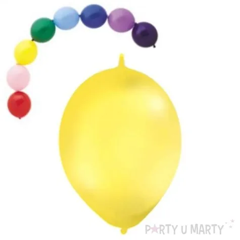 balony 12 metalik z lacznikiem globos zolte 100 szt