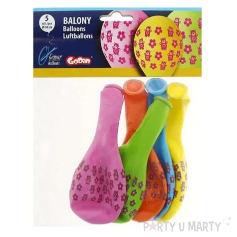 balony 12 misie i kwiaty gemar mix 5 szt