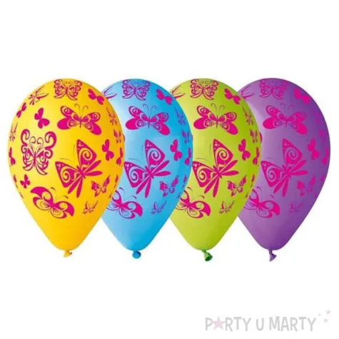balony 12 motylki gemar mix 25 szt